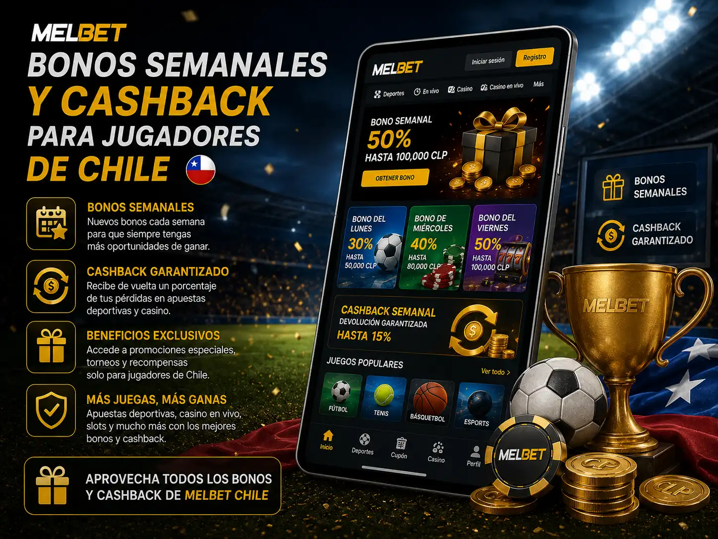Melbet Bonos Semanales Y Cashback Para Jugadores De Chile