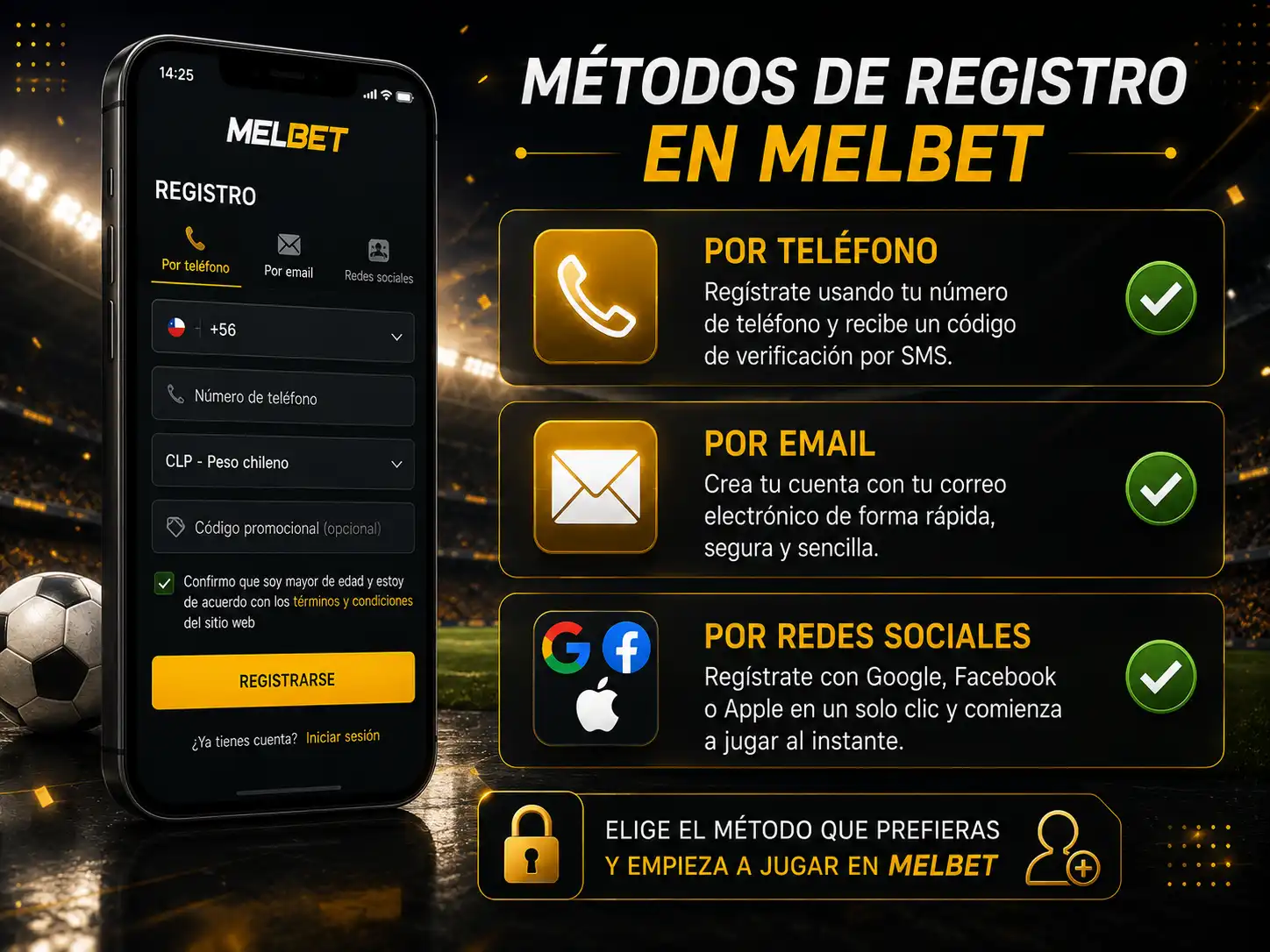 Métodos De Registro En Melbet: Cuál Elegir