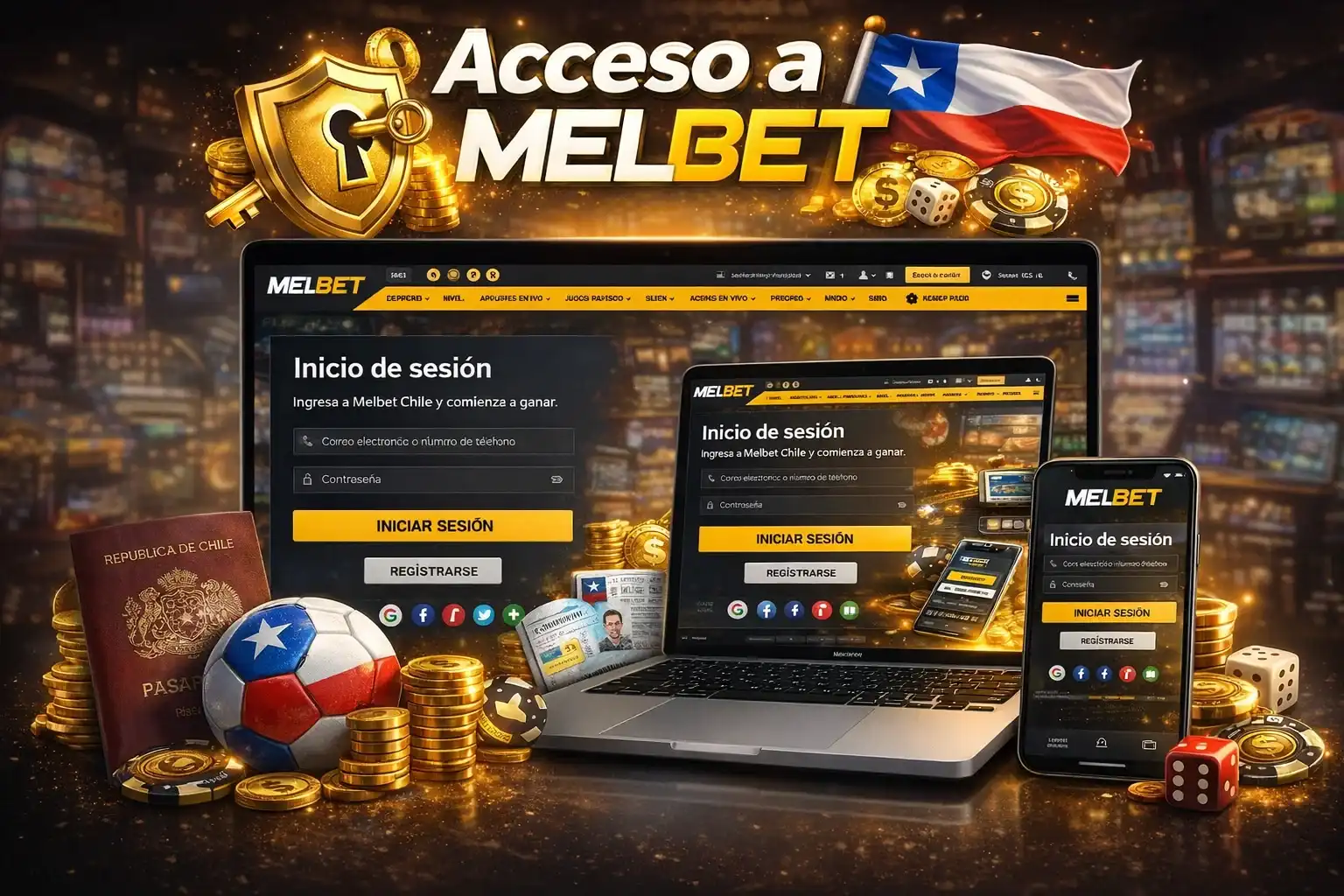 Ingreso a la cuenta y protección del perfil Melbet