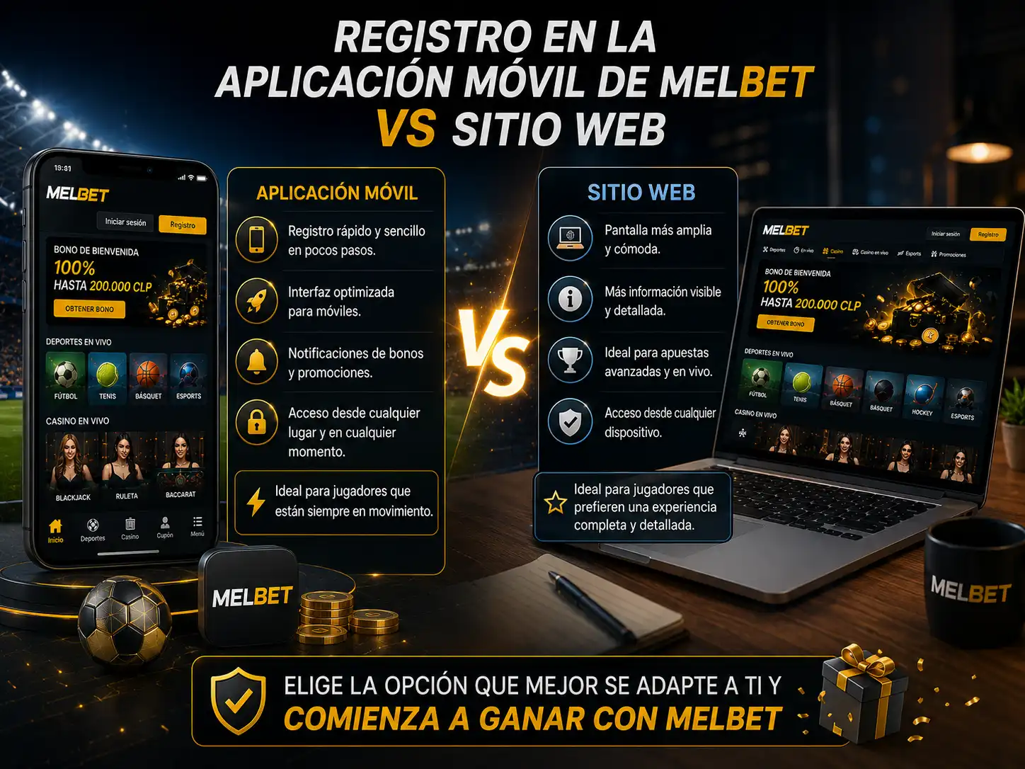 Registro En La Aplicación Móvil De Melbet Vs Sitio Web