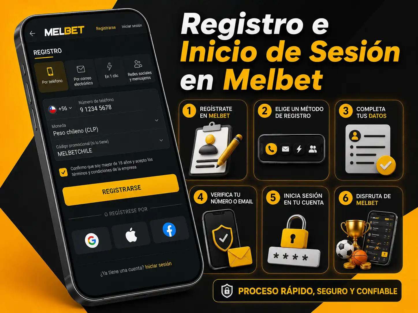 Registro e Inicio de Sesión en Melbet