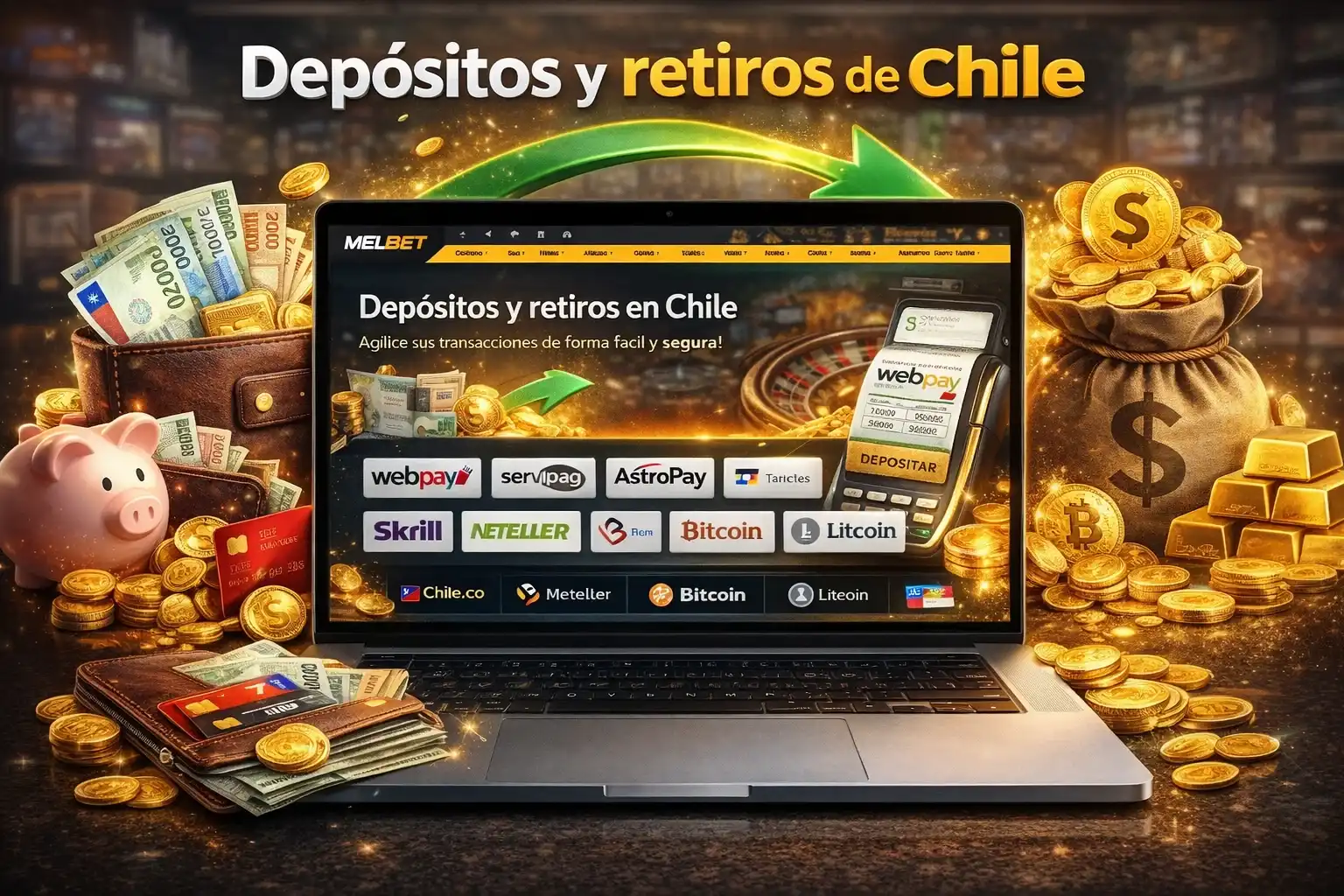 Depósitos y retiros en Melbet Chile